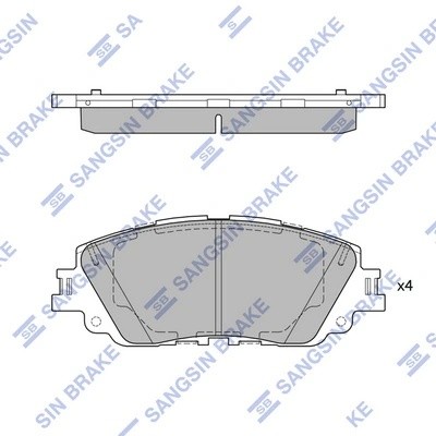 Колодки тормозные TOYOTA Camry LEXUS передние (4шт.) SANGSIN SP4275 SANGSIN