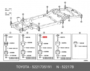 Болт 52217-35191 52217-35191 TOYOTA