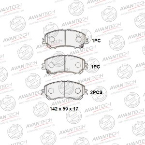 Колодки тормозные дисковые Avantech передние (противоскрипная пластина в компл.) AV301 AVANTECH