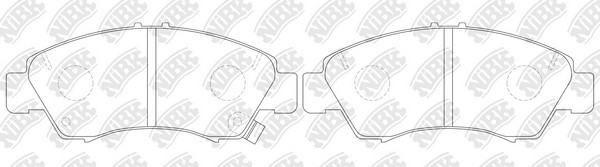 Колодки передние (HONDA CIVIC 1.3-1.6 91-01/JAZZ 1.2/1.4 02-) PN8265 PN8265 NIBK