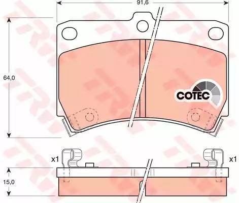 MAZDA 121 90-96 / 323 89-98 / RIO (2000-2004) 1.3 16V, 1.3/1.3 16V/1.6/1.6 16V/1 GDB1024 TRW