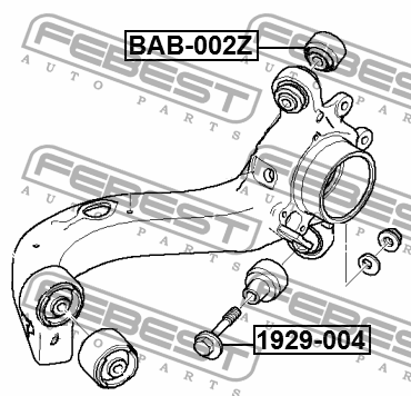 Болт с эксцентриком BMW X3 E83 2003-2010 1929-004 1929-004 FEBEST
