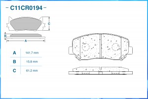 Тормозные колодки передние Low Metallic C11CR0194 C11CR0194 CWORKS