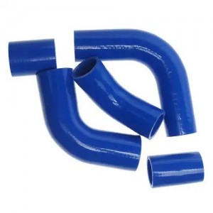 Патрубок УАЗ-452/469 дв.УМЗ-4215 (100 л.с)радиатора комплект 5шт. синий силикон  13017040 MEGA POWER