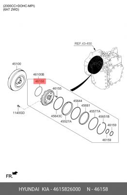 УПЛОТНИТЕЛЬНОЕ КОЛЬЦО 46158-26000 4615826000 HYUNDAI KIA