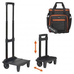 Сумка изотермическая 48л 34х48х10см черно-оранжевая на колесах AIRLINE ADCB013 AIRLINE