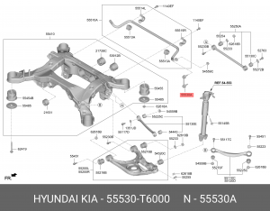 Стойка стабилизатора HYUNDAI GV80 (20-) задняя левая/правая (1шт.) OE 55530T6000 HYUNDAI KIA
