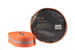 Трос буксировочный 12т, 2 крюка, ширина ленты 50мм, 5м, сумка LECAR000060806 LECAR