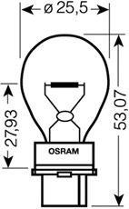 Лампа 12V P27W W2.5x16d OSRAM 3156 OSRAM