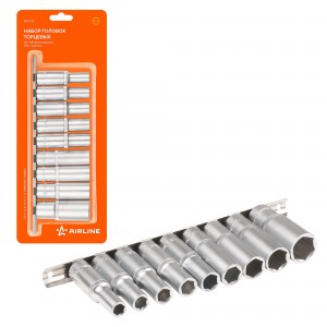 Набор головок торцевых 1/2 DR шестигранных 9пр. глубоких (10,11,12,13,14,15,17,1 AT-9-35 AIRLINE