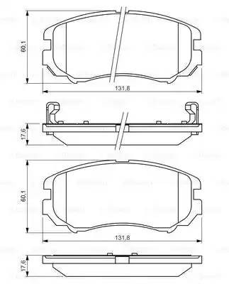 Колодки тормозные HYUNDAI Tucson (06-) передние (4шт.) BOSCH 0 986 424 815 BOSCH