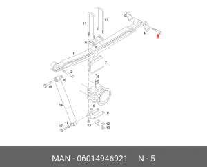 6-ГРАННЫЙ УСТАНОВОЧНЫЙ ВИНТ M20X2X120-10 06014946921 MAN