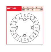 Диск тормозной MST366 MST366 TRW LUCAS