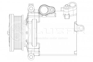 Компрессор кондиц. для а/м Mitsubishi Lancer X (07-)/Outlander XL (07-) 2.0i/2.4 LCAC 1122 LUZAR