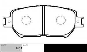 Колодки тормозные TOYOTA Camry 2001 ~ 2006 / Crown 2004 ~ 2012 / Isis 2004~ 2011 GK1033 CTR