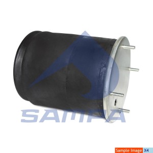 Пневморессора SAF (пластиковый стакан) (4 шп. М12, 1 отв. M22х1.5мм) SAMPA SP55813-KP SAMPA