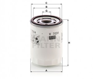 Фильтр масляный W7034 W 7034 MANN FILTER