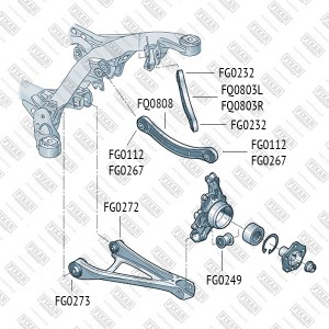 Сайлентблок рычага VW Touareg 02- FG0273 FG0273 FIXAR