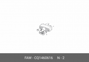 Болт FAW J6L (24-) крепления решетки радиатора OE CQ1460616 FAW