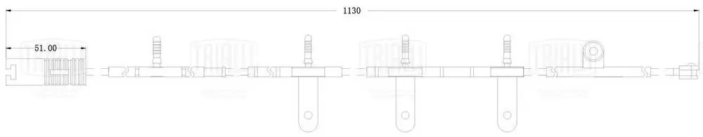 Датчик износа колодок Mini Cooper (01-) зад. L=1130 (PFS 0045) PFS 0045 TRIALLI