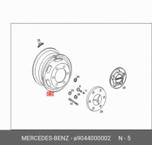 диск колесный!\ MB Sprinter A9044000002 MERCEDES BENZ