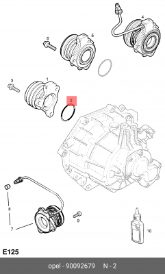 Кольцо уплотнительное CHEVROLET Cruze (12-),Aveo (12-),Lacetti (03-) подшипника  90092679 GENERAL MOTORS