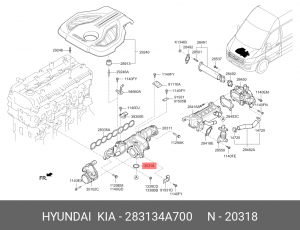 ПРОКЛАДКА ВЫПУСКНОГО КОЛЛЕКТОРА 28313-4A700 283134A700 HYUNDAI KIA