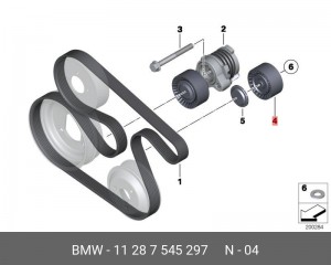 ролик обводной!\ BMW F01 760i N74 all 11 28 7 545 297 BMW
