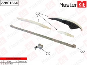 Комплект цепи ГРМ (без звездочек)\ VAG CAWA,CAWB 77B0166K 77B0166K MASTER KIT