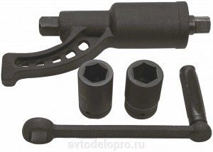 Гайковерт механический 1" "АвтоDело" (мясорубка, с головками 30,32мм) 40302 AVTO DELO