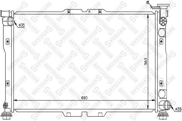 радиатор системы охлаждения! МКПП\ KIA Clarus 1.8i/2.0i 96-01 10-26473-SX STELLOX