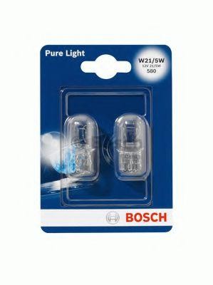 ЛАМПА 12V 21/5W W21/5W PURE LIGHT БЛИСТЕР 2 ШТ 1987301079 BOSCH