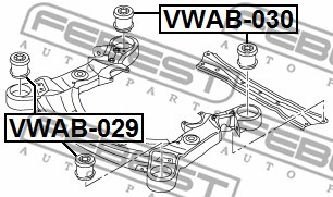 Сайлентблок передн балки передний AUDI A6 05-11 VWAB-029 VWAB-029 FEBEST