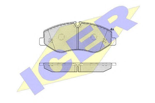 142191 колодки дисковые передние!\ MB Vito W447 1.6-2.1CDi 14> 142191 ICER