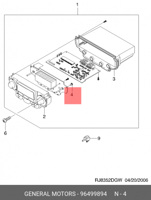 Лампа 12V 1.2W CHEVROLET Lacetti климат контроля OE 96499894 GENERAL MOTORS