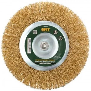Кордщетка для дрели дисковая 100мм витая латунь FIT 38510 FIT