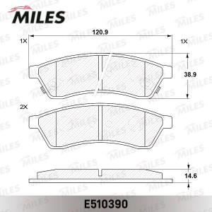 Колодки тормозные задние (Смесь CERAMIC серия PRO) CHEVROLET EPICA 06- (TRW GDB4 E510390 MILES