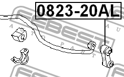 Тяга стабилизатора передняя SUBARU LEGASY B10-B12 0823-20AL 0823-20AL FEBEST