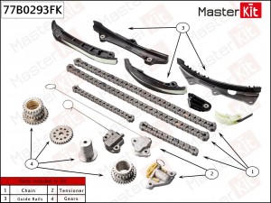 Комплект цепи ГРМ JEEP GRAND CHEROKEE IV (WK2) 10- 3.6 ERB 77B0293FK 77B0293FK MASTER KIT