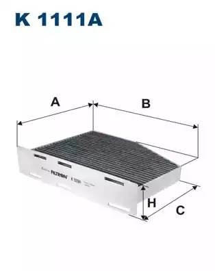 Фильтр воздушный салона VW Golf 5,Passat 6,Jetta 3 AUDI A3 SKODA Octavia (04-) у K1111A FILTRON