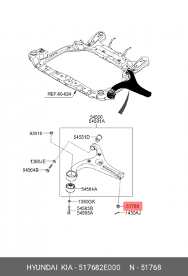Гайка HYUNDAI KIA OE 517682E000 HYUNDAI KIA