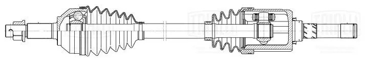 Привод NISSAN Qashqai (J10) колеса переднего левый TRIALLI AR1447 TRIALLI