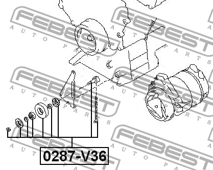 Ролик натяжной INFINITI Q70/M Y51 2010-, M35/45 06-10 0287-V36 0287-V36 FEBEST