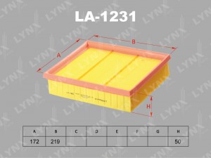 фильтр воздушный!\ MB W169/W245 1.5-2.0 04> LA-1231 LYNXAUTO