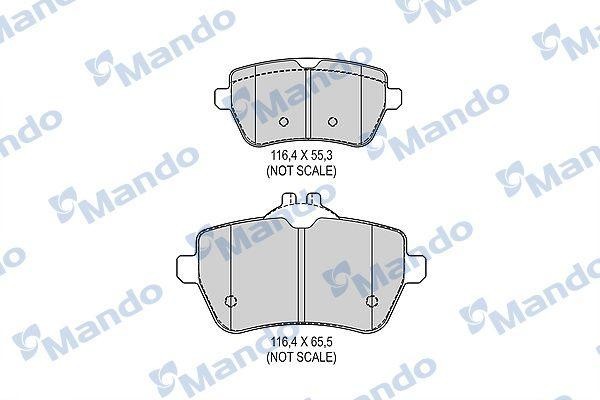 Колодки тормозные MERCEDES SL (R231) (12-) задние (4шт.) MANDO MBF015685 MANDO