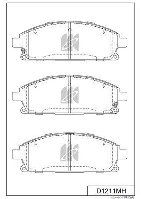 Колодки тормозные дисковые пер. NISSAN X-TRAIL 2.0,2.5 01- , PATHFINDER 97- D121 D1211MH MK KASHIYAMA