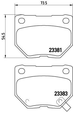 P78016 [26696FE000] !колодки дисковые з.\ Subaru Impreza 2.0/T WRX STi 01> P78016 BREMBO