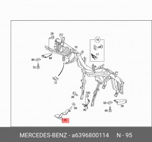 6396800114 BRACKET A 639 680 01 14 MERCEDES BENZ