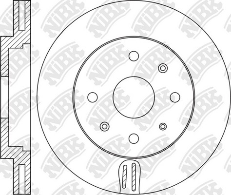 Диск тормозной OPEL ASTRA 04-10/MERIVA 03-10 передний RN1202 RN1202 NIBK