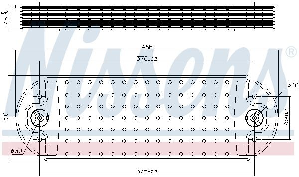 радиатор масляный!\VOLVO FH 12/16 05> 90765 NISSENS
